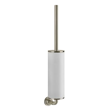 Gessi Venti20 Ершик для унитаза подвесной, белый, фурнитура Finox Brushed Nickel