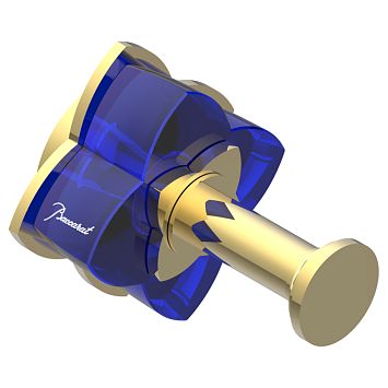 THG P&eacute;tale de cristal bleu Крючок подвесной, длинный, цвет: золото/синий хрусталь