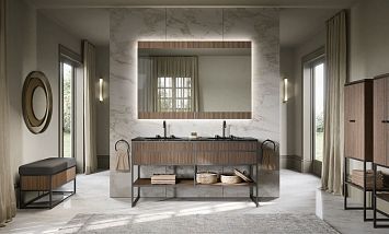 Oasis Academy Комплект Орех и чёрный матовый L160 x W53 x H84 cm