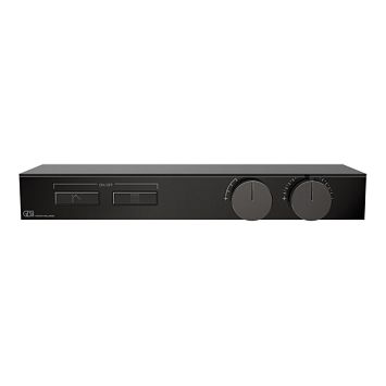 Gessi Hi-Fi Термостат для душа, с вкл. до 2 источников одновременно (внешняя часть), с полкой из черного мат. стекла, Black Metal PVD