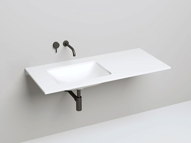 Salini Marea Раковина полувстраиваемая 06 55х40х13,4 с отверстием из материала S-Stone, цвет белый матовый