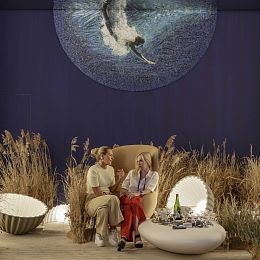 Художественное панно из стеклянной мозаики &quot;Погружение&quot; Art&Natura 300x150см, смальта купить в Москве: интернет-магазин StudioArdo