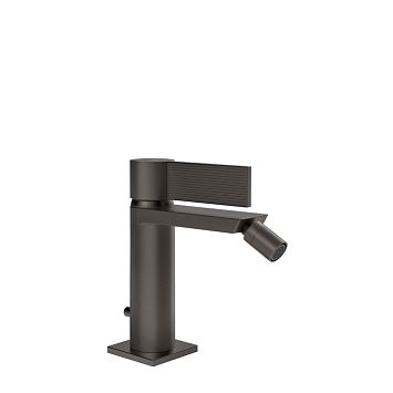 Gessi Inverso Rigato Смеситель для биде с донным клапаном и соединительными шлангами, Black Metal Brushed PVD