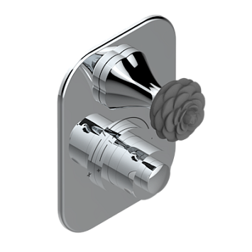 Ручки регулировки для термостата THG Camelia Black Crystal с вентилем арт.5300AE