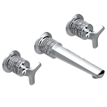 Смеситель HG System Howlite Внешняя часть, встраиваемая в стену для ванны на три отверстия с изливом ГОЛИАФ