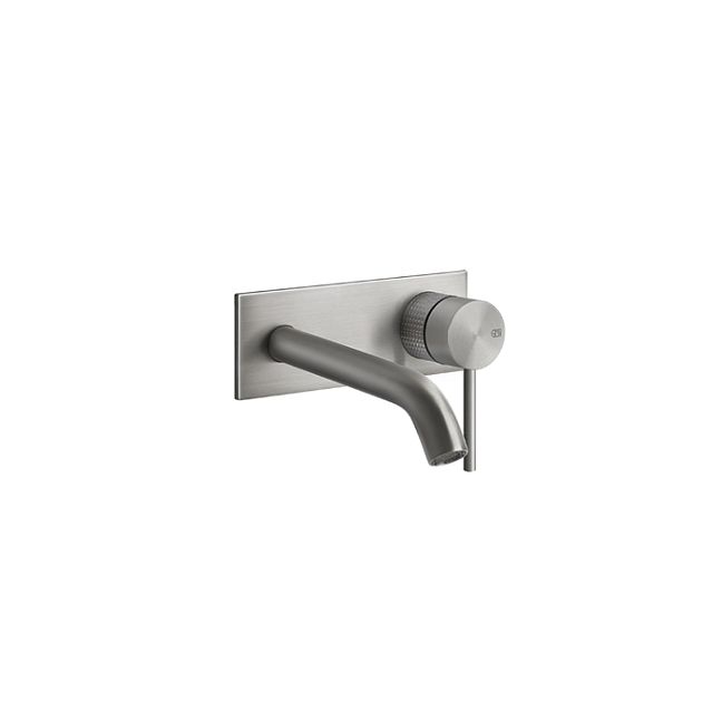 Gessi 316 Встраиваемый смеситель для раковины с изливом 200-170мм (внешняя часть), steel brushed