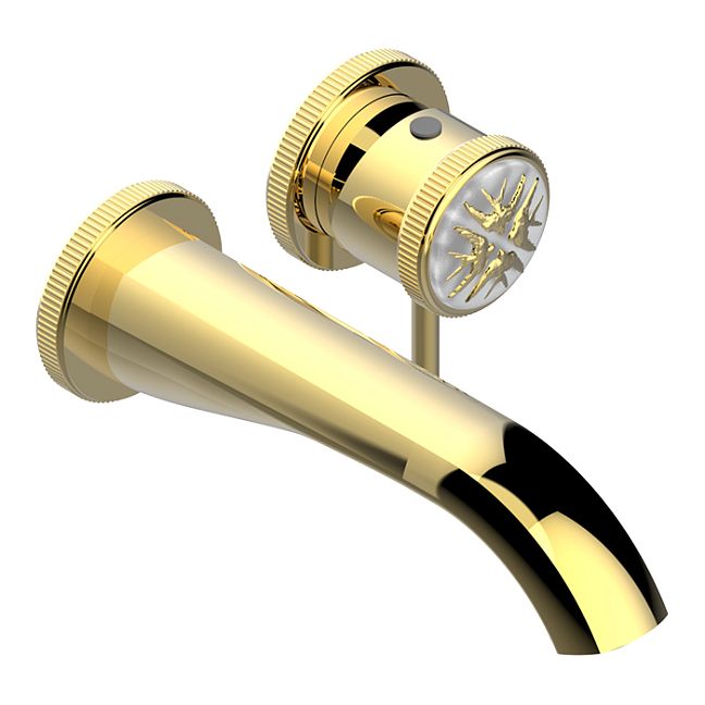 THG Hirondelles Gold Stamped Смеситель для раковины, встраиваемый, цвет: Polished gold