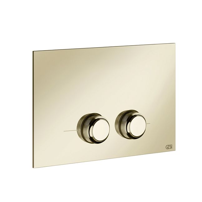 Gessi Venti20 Клавиша смыва для унитаза двойная, для инсталляций Geberit Sigma8 и Sigma12, Brass PVD