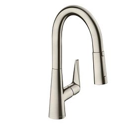 Смеситель для кухни Hansgrohe Talis M51 на 1 отв однорычажный, поворотный излив 18.5см с вытяжным душем, 2jet, h15.2см, цвет: нержавейка купить в Москве: интернет-магазин StudioArdo