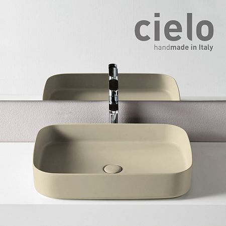 Cielo Shui Comfort Раковина 60х40xh12,5см для установки на столешницу, цвет Lino