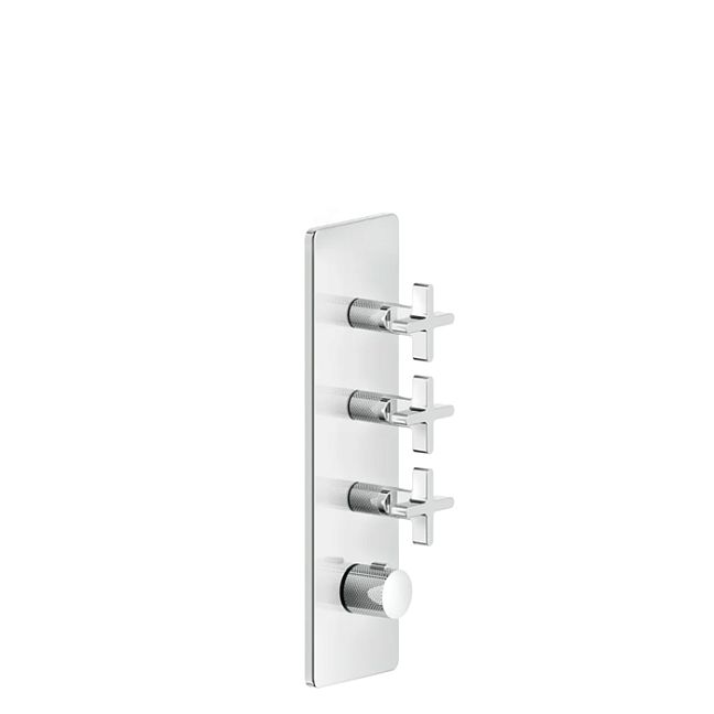 Gessi Inciso Встраиваемый термостатический смеситель на 3 источника, резьба 3/4 (внешние части), хром
