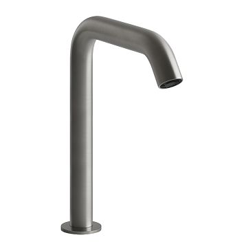 Gessi 316 Flessa Смеситель для раковины, электронный, с кран-фильтром для регулировки температ и напора воды, высота излива 230 мм, Steel Brushed