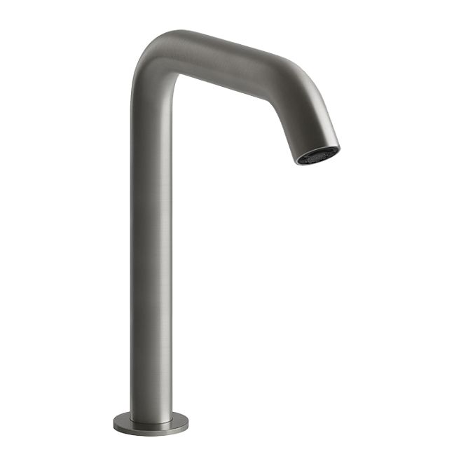 Gessi 316 Flessa Смеситель для раковины, электронный, с кран-фильтром для регулировки температ и напора воды, высота излива 230 мм, Steel Brushed