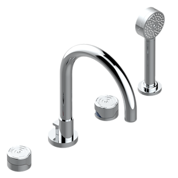 Смеситель для ванны THG Zoom.5 на 4 отв. с высоким изливом СУПЕР ГОЛИАФ