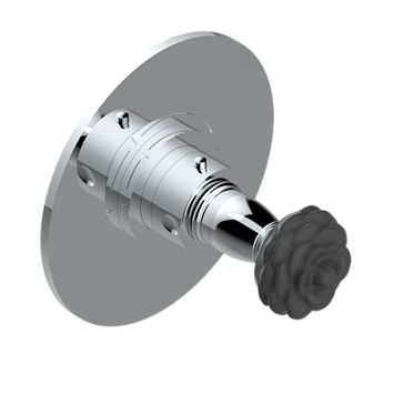 Ручка регулировки THG Camelia Black Crystal с круглой накладкой для термостата THG, арт.5100A 1/2" и 5200A 3/4" (термостаты см. на стр. 451)