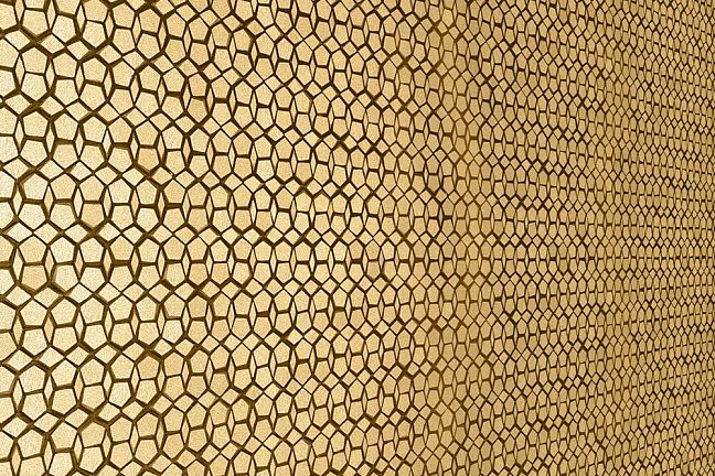 Микромозаика  Sergio Savino Pentagoni 30х30.8см, настенная, цвет: Aurum