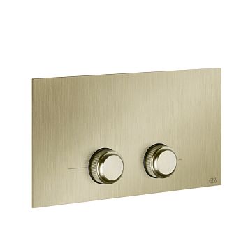 Gessi Venti20 Клавиша смыва для унитаза двойная, для инсталляций Viega, Brushed Brass PVD