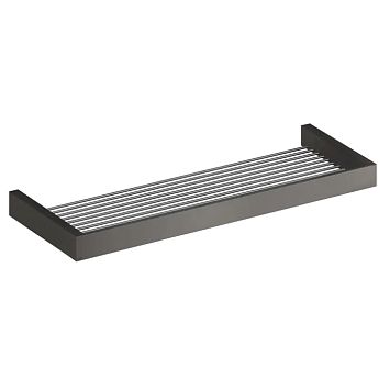 Gessi Rettangolo Полочка 60см широкая, шлифованный черный металлик