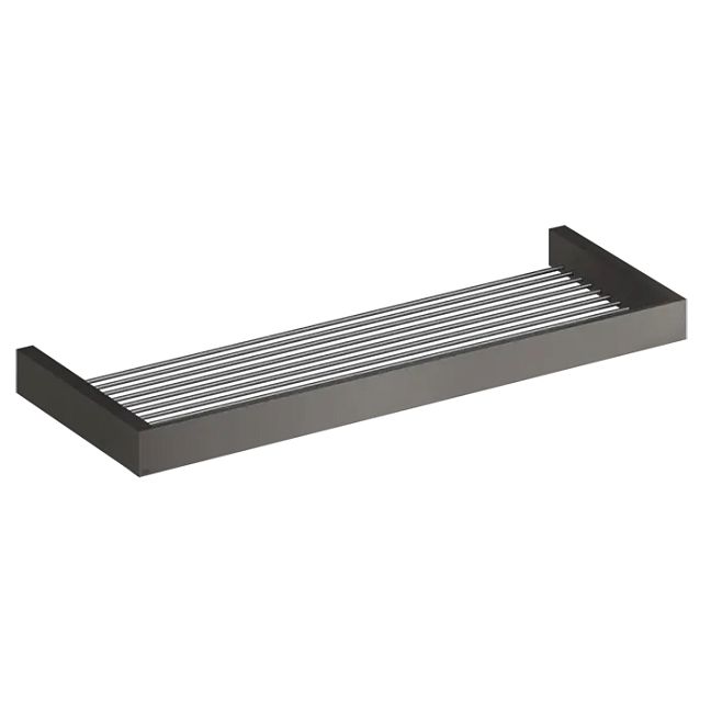 Gessi Rettangolo Полочка 60см широкая, шлифованный черный металлик