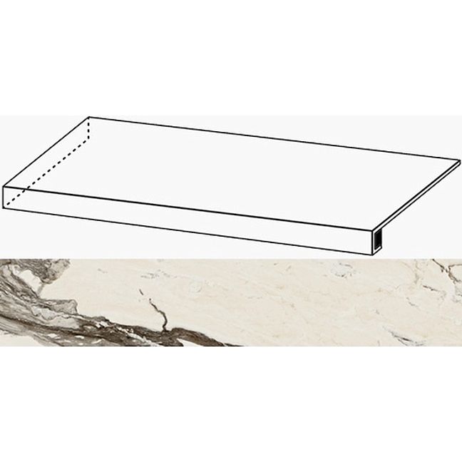 Italon Керамогранит Avantgarde Calacatta Warm Scalino 160 Ang.Sx