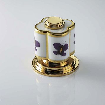 THG CAPUCINE MAUVE DECOR OR Вентиль смесителя для ванны, декор золото/лиловый, цвет: полированное золото