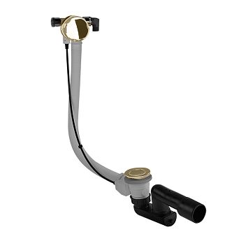 Gessi Слив-перелив для ванны, с наполнением через перелив, пластиковый, Finox Brushed Nickel