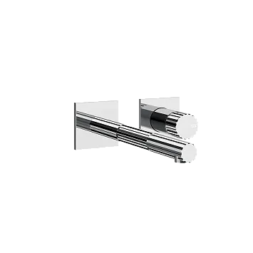 Gessi Incastri Смеситель для раковины, настенный монтаж, излив L-197мм, без донного клапан, внешняя часть, цвет 031 Chrome
