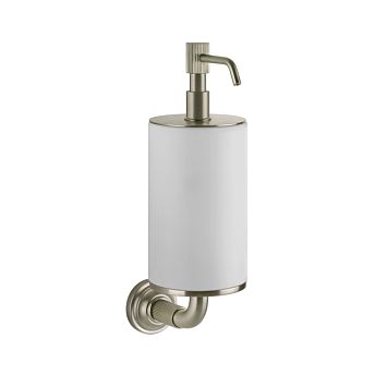 Gessi Venti20 Дозатор для жидкого мыла подвесной, белый, фурнитура Finox Brushed Nickel