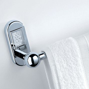 THG Oceania Полотенцедержатель 60см, подвесной, цвет: хром/прозрачный хрусталь