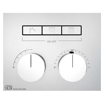 Gessi Hi-Fi Термостат для душа, с включением до 3 источников одновременно (внешняя часть), хром