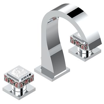 THG Masque de Femme Solaire Смеситель для раковины, 3 отв., цвет: хром