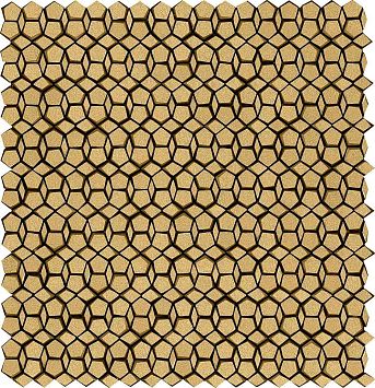 Микромозаика  Sergio Savino Pentagoni 30х30.8см, настенная, цвет: Aurum