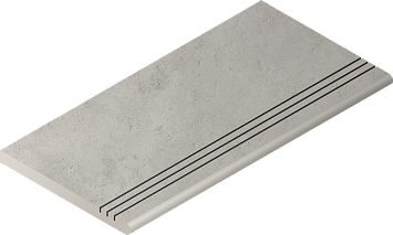 Italon Керамогранитная ступень Millennium X2 Gradino Round Silver 30x60 Grip