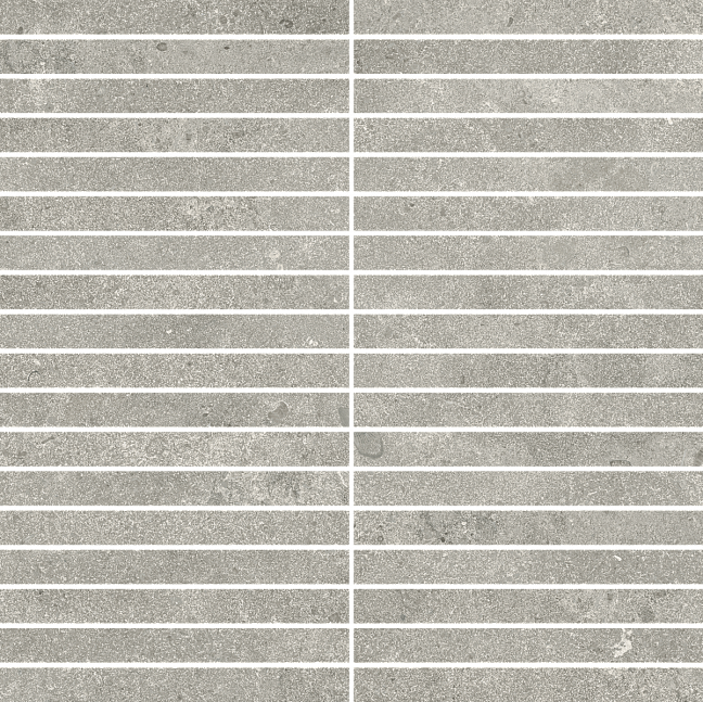 Italon Керамогранитная мозаика Aura Stone Grey Strip 30x30x0,9 Матовая