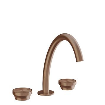 Gessi Origini Смеситель для раковины на 3 отв, без донного клапапна, в компл с отд вставкой, Copper Brushed PVD