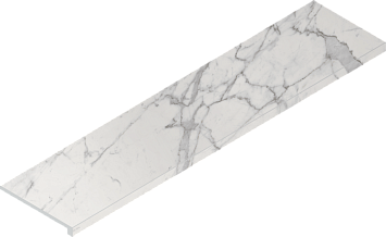 Italon Керамогранитная ступень Charme Evo Scalino Front Statuario 33x120 Nat