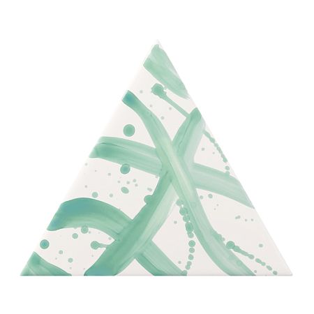 Керамическая плитка Petracers Triangolo Splash Verde Su Bianco 17x17