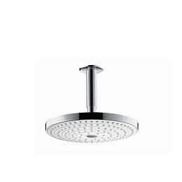 Верхний душ Hansgrohe Raindance Select S d240мм, 2jet (RainAir, Rain), шарнирное соединение, G1/2, с потолочным держателем 100мм, цвет: белый/хром купить в Москве: интернет-магазин StudioArdo