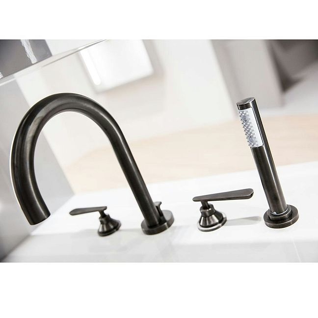 Смеситель для ванны THG Dean на 4 отв. с высоким изливом СУПЕР ГОЛИАФ