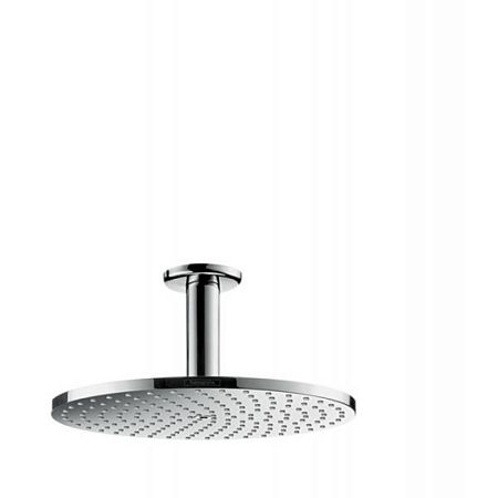 Верхний душ Hansgrohe Raindance S 1jet (PowderRain), d240мм, с потолочным держателем 100 мм, шарнирное соединение, G1/2, цвет: хром