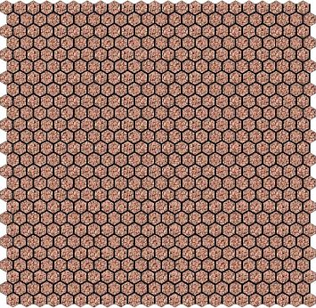 Микромозаика Sergio Savino Esagoni 28,5X30 Red Brown Bronze