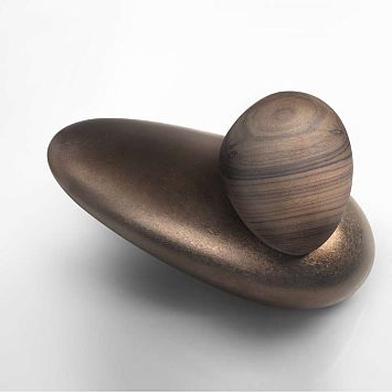 Gessi Equilibrio Смеситель для раковины дизайнерский, на 1 отверстие, без ручки (арт.52002), медь Materic
