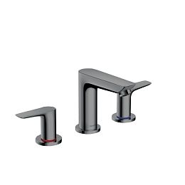 Смеситель для раковины Hansgrohe Talis E 150, на 3 отв, с донным клапаном, излив 112мм, цвет: шлифованный черный хром купить в Москве: интернет-магазин StudioArdo