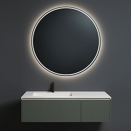 Antonio Lupi Зеркало с блестящей кромкой, 720 мм., толщиной 5 мм, с белой светодиодной подсветкой, на раме