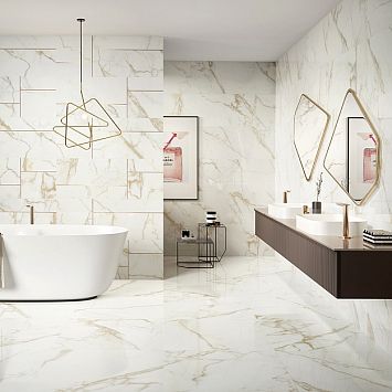 Керамогранит Love Ceramic Precious Calacatta Gold 80х80 Matt Rett