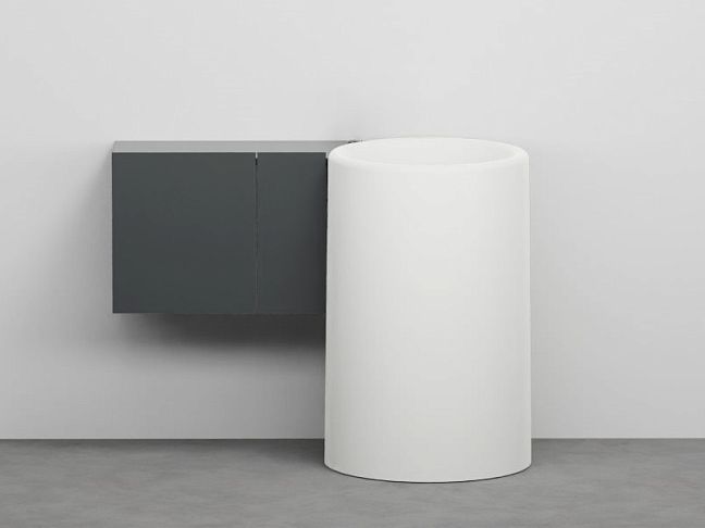 Cielo Itaca Тумба подвесная 88x43x31, левая, без отверстия для смесителя, цвет: Fumo