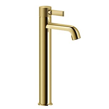 Gessi Inciso Смеситель для раковины на 1 отверстие, высокий h=337мм, без донного клапана золото