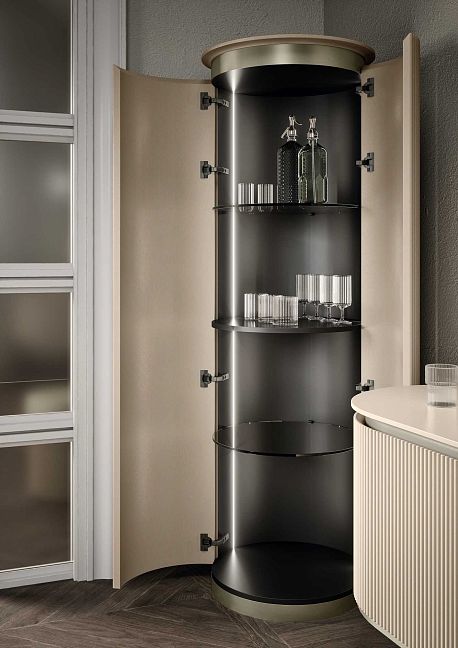 Комплект мебели Oasis Naos, напольный, Столешница с покрытием Purefeel , Отделка: Матовый лакированный цвет "Tortora Elegance"/ Сатиновый никель