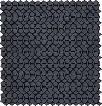 Микромозаика  Sergio Savino Pentagoni 30х30.8см, настенная, цвет: Antracite