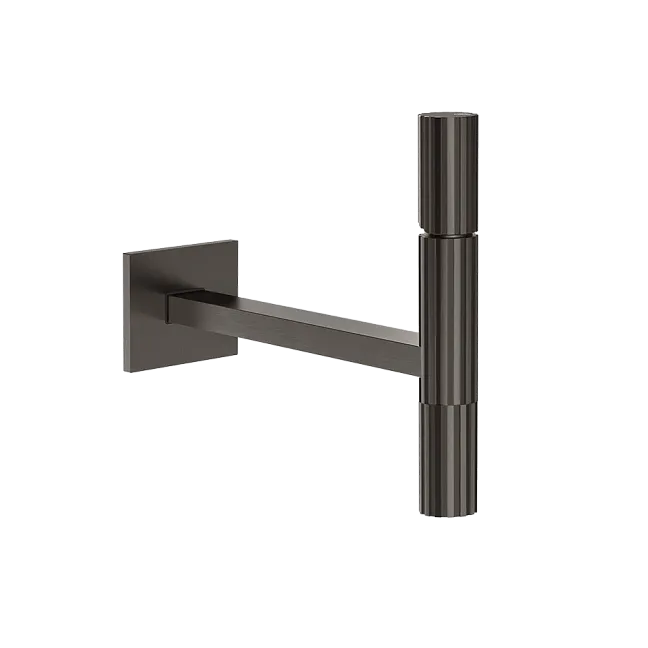 Gessi Incastri Смеситель для раковины, настенный монтаж, излив L-210мм, без донного клапан, внешняя часть, цвет 707 Black Metal Brushed PVD